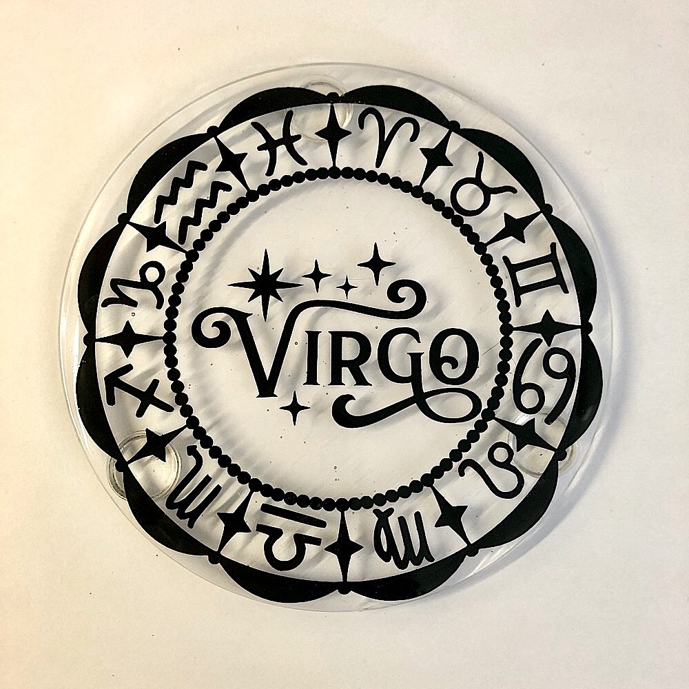 ❌️SOLD❌️✨Handmade✨♍️ Virgo Zodiac Sign Coasters Set of 4 - Picture 6 of 8